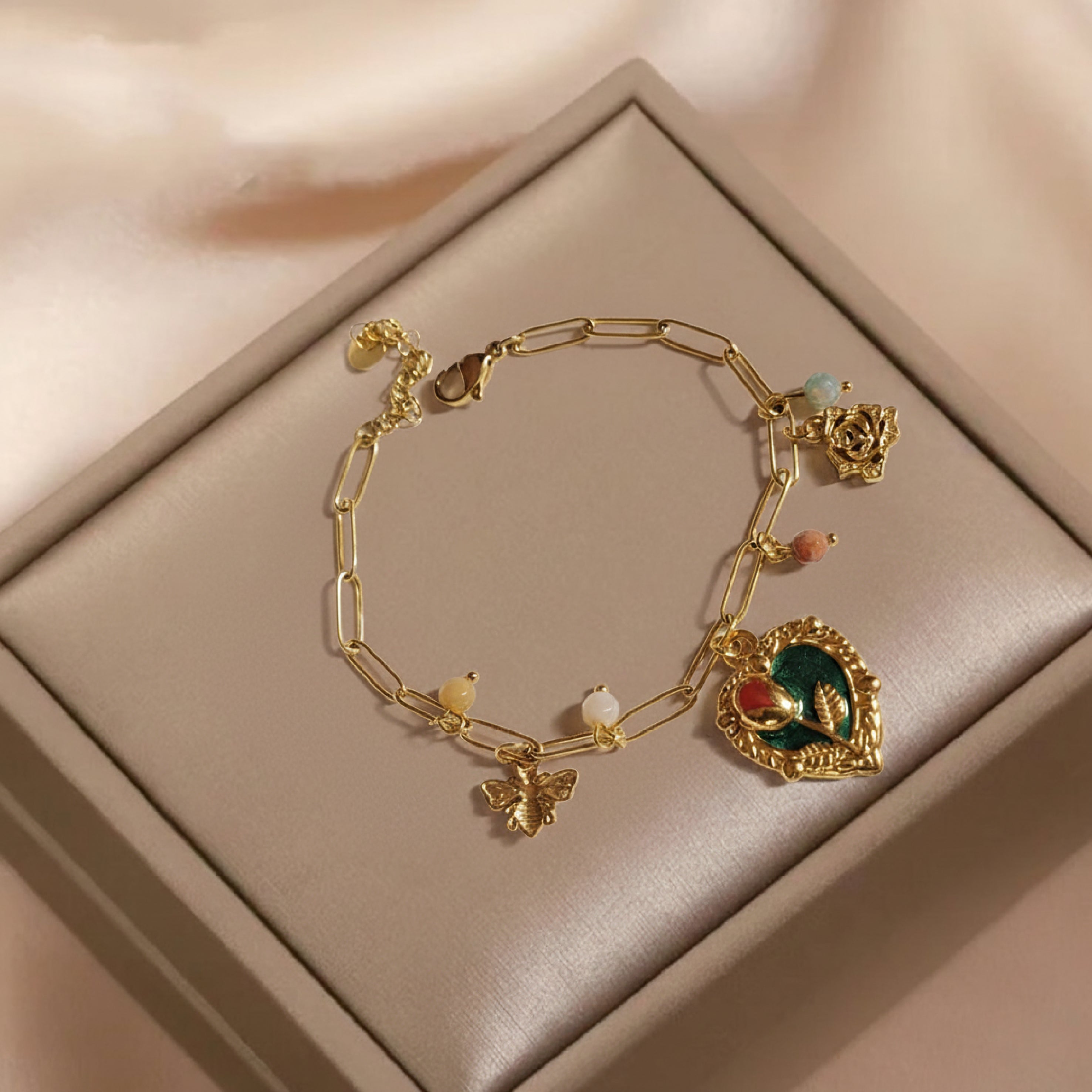 Golden Leaf Chunky Bracelet