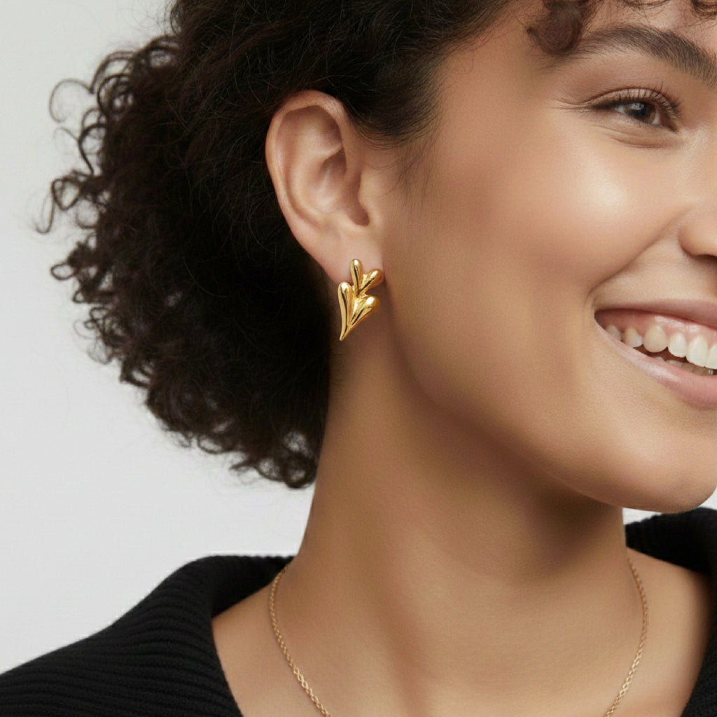 Double Heart Earring