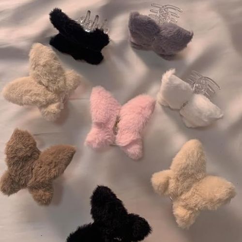 Korean Fur Hair Claw (Butterfly)